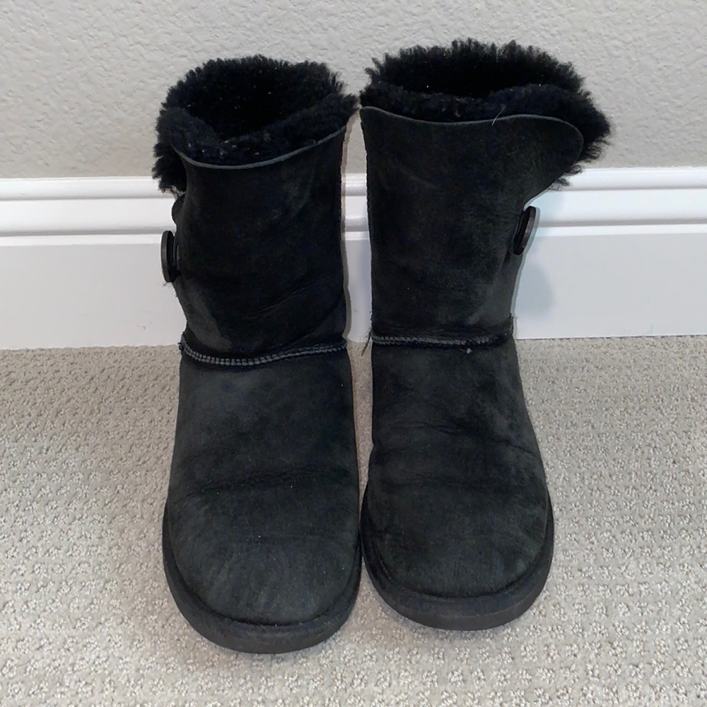 UGG Black Bailey Button Suede boots